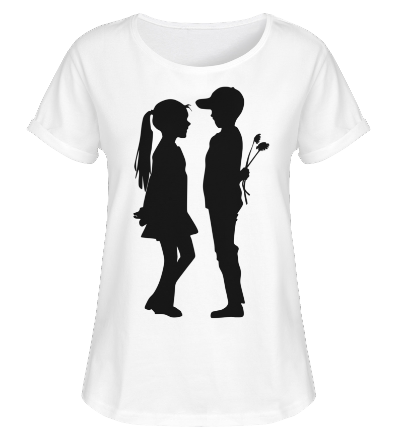Women Rolled Sleeve T-shirt 