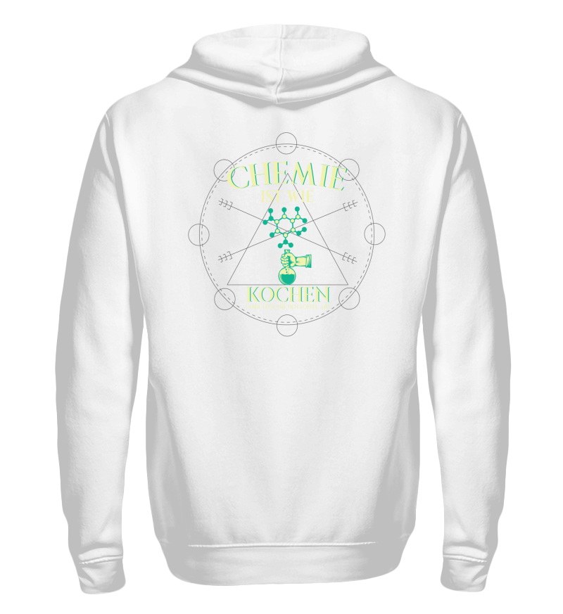 Zip up hoodie with print on the backside 
