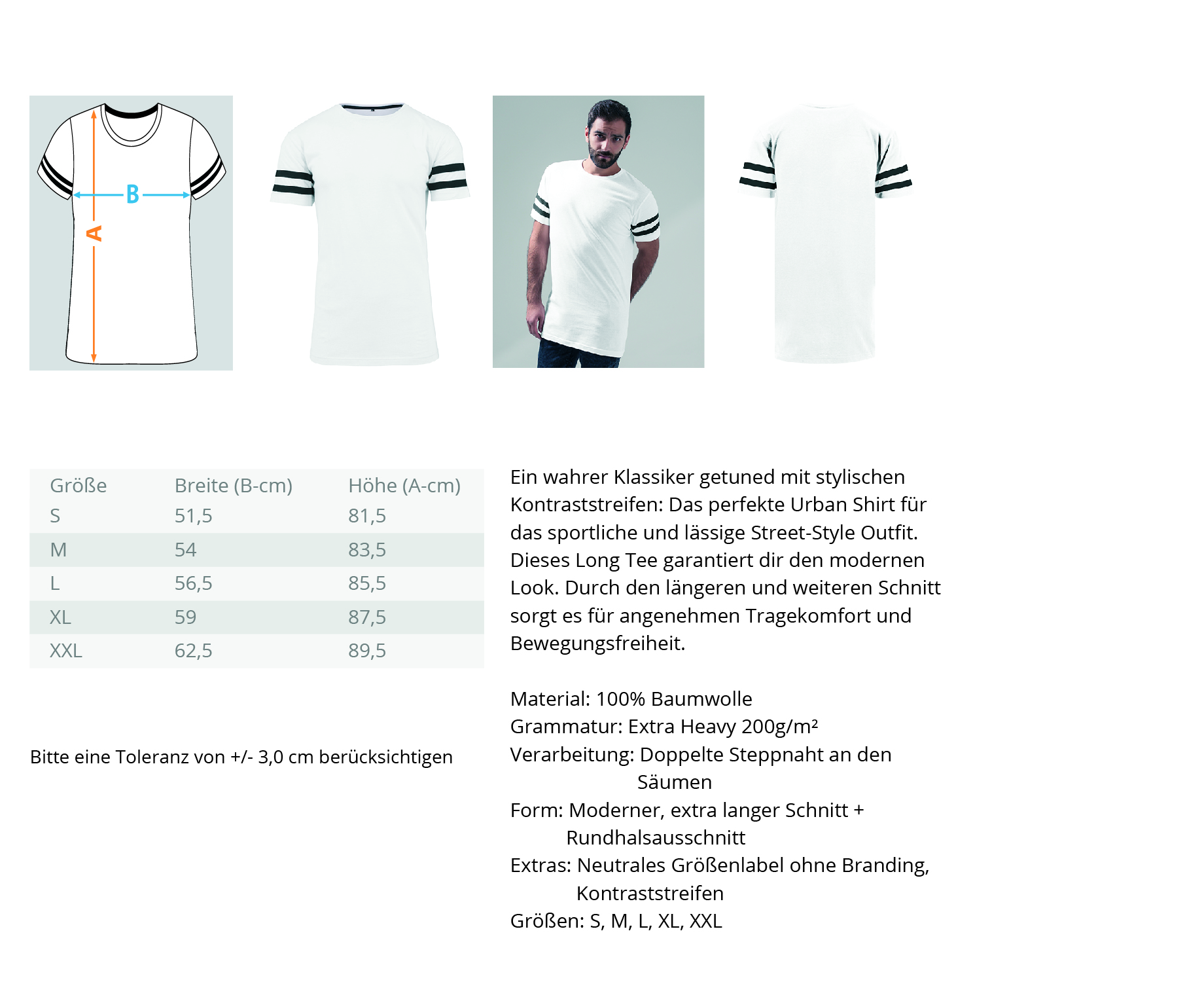 Men Long T-shirt with Stripes  4