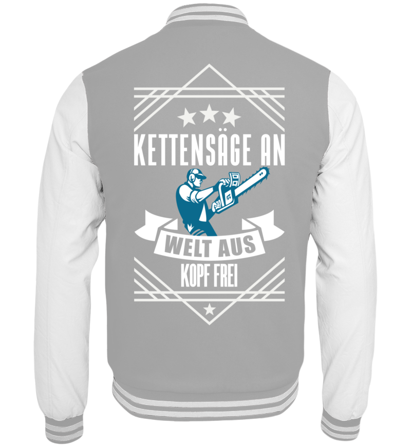 College Jacket with print on the backside