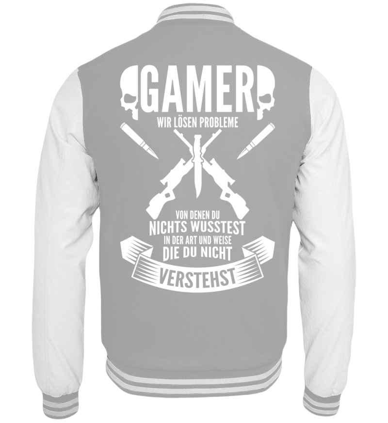 College Jacket with print on the backside