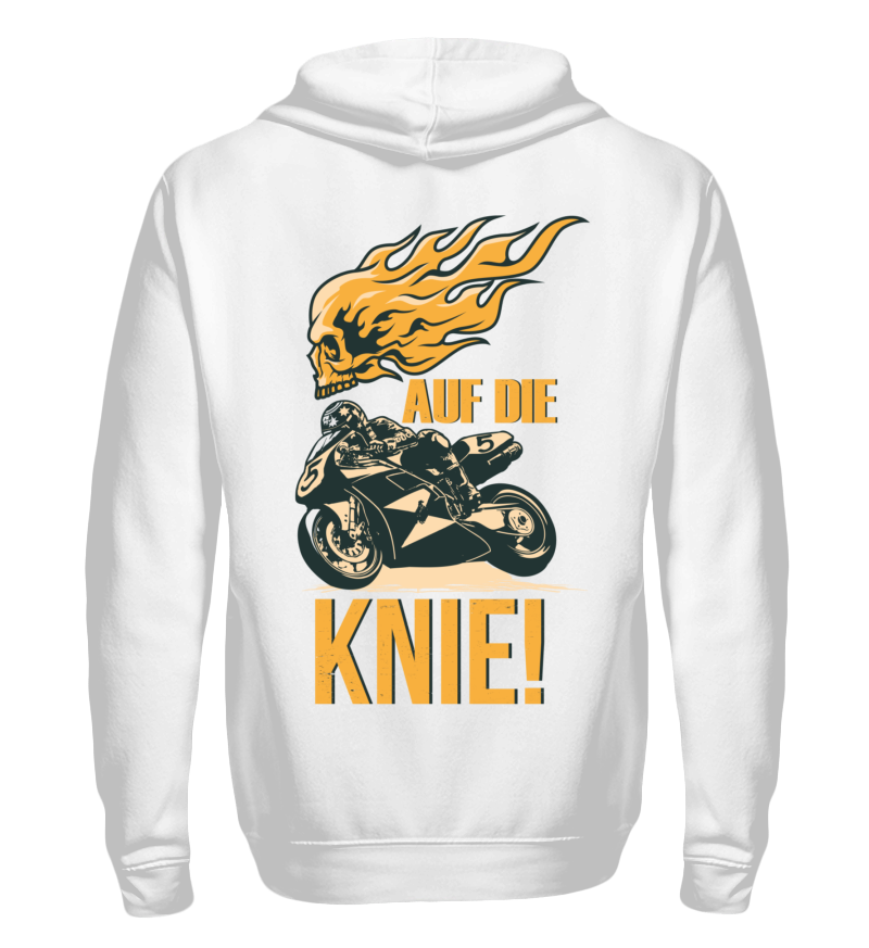 Zip up hoodie with print on the backside 