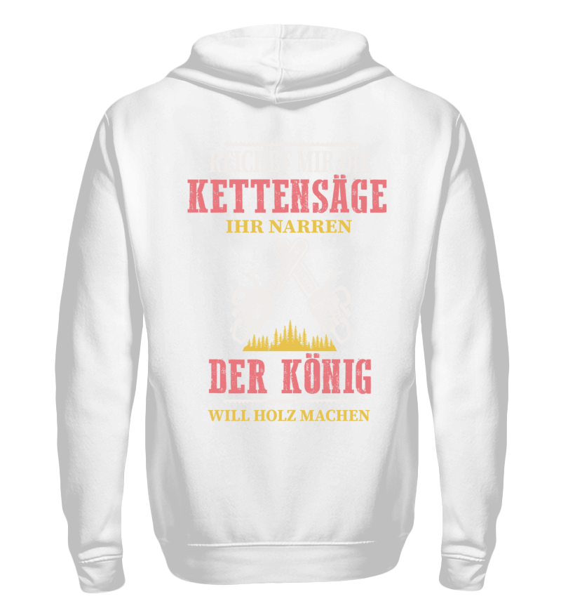 Zip up hoodie with print on the backside 