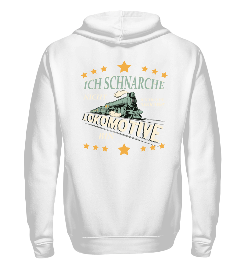 Zip up hoodie with print on the backside 