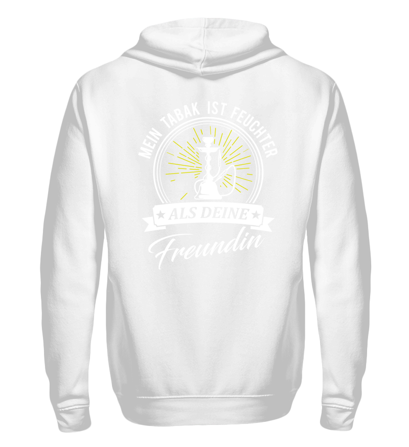 Zip up hoodie with print on the backside 