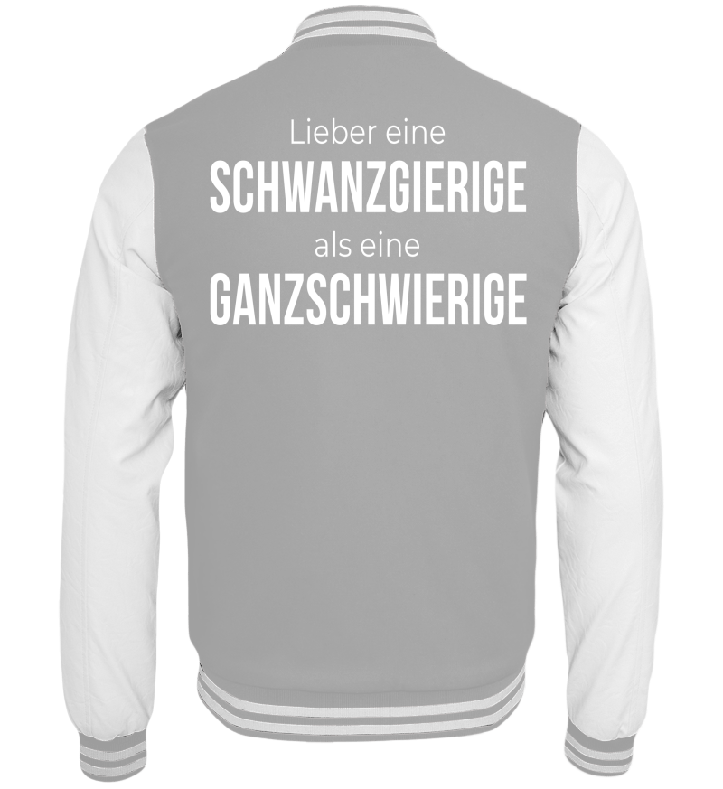 College Jacket with print on the backside