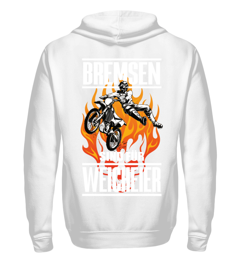 Zip up hoodie with print on the backside 
