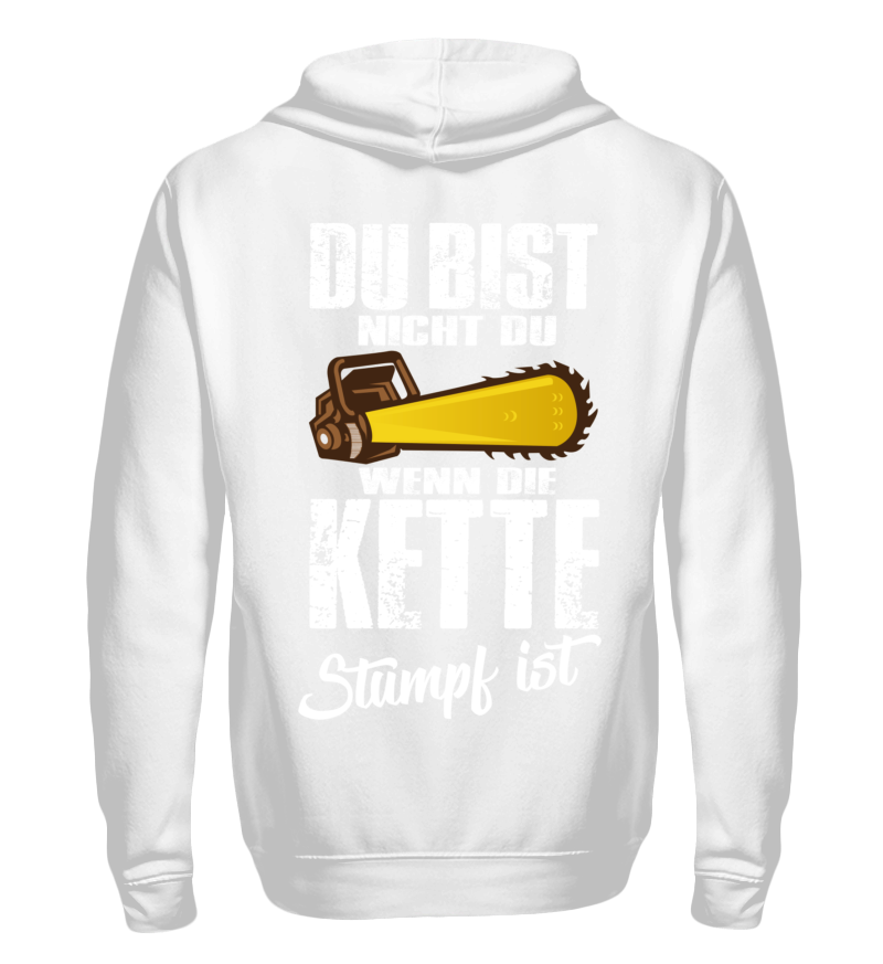 Zip up hoodie with print on the backside