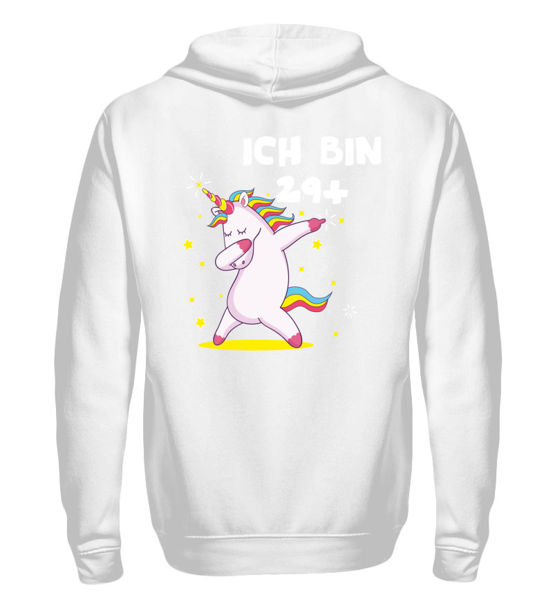 Zip up hoodie with print on the backside 