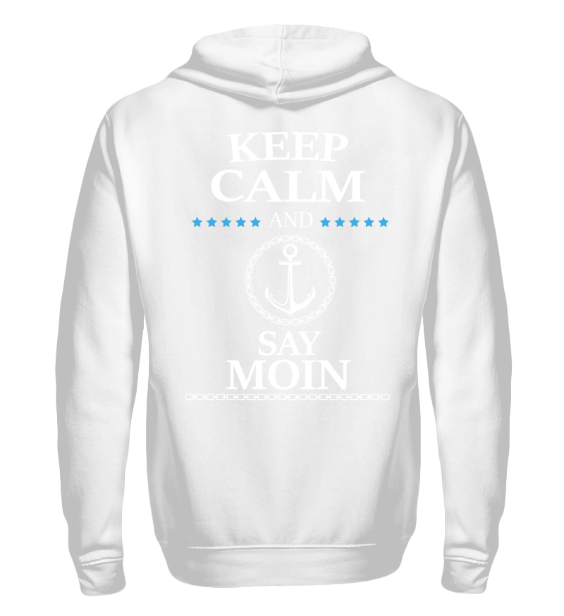 Zip up hoodie with print on the backside 