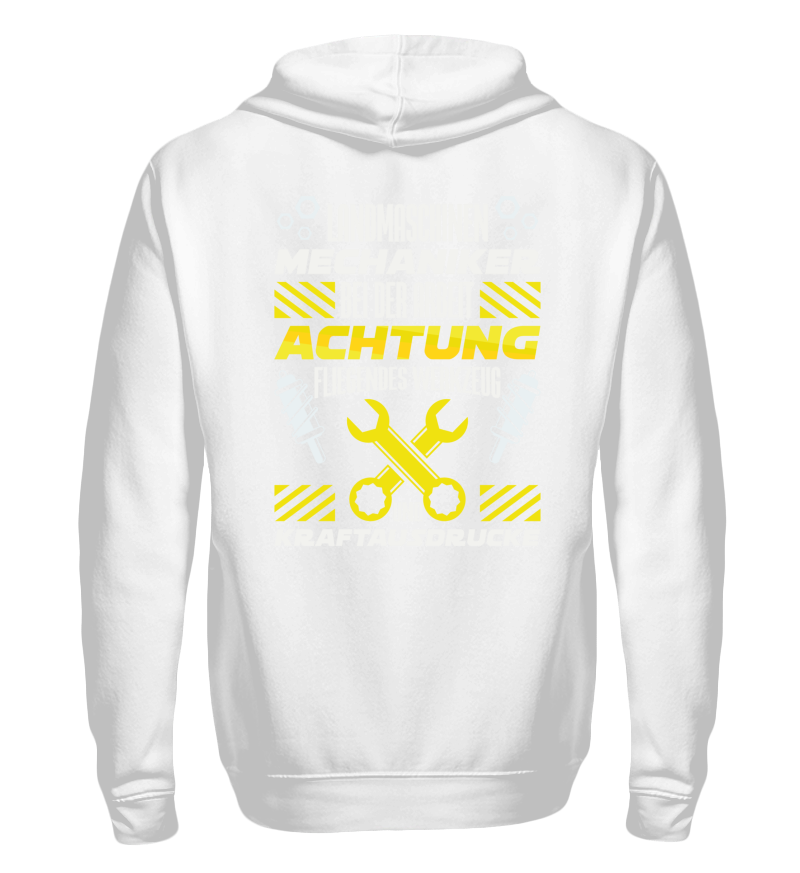 Zip up hoodie with print on the backside 