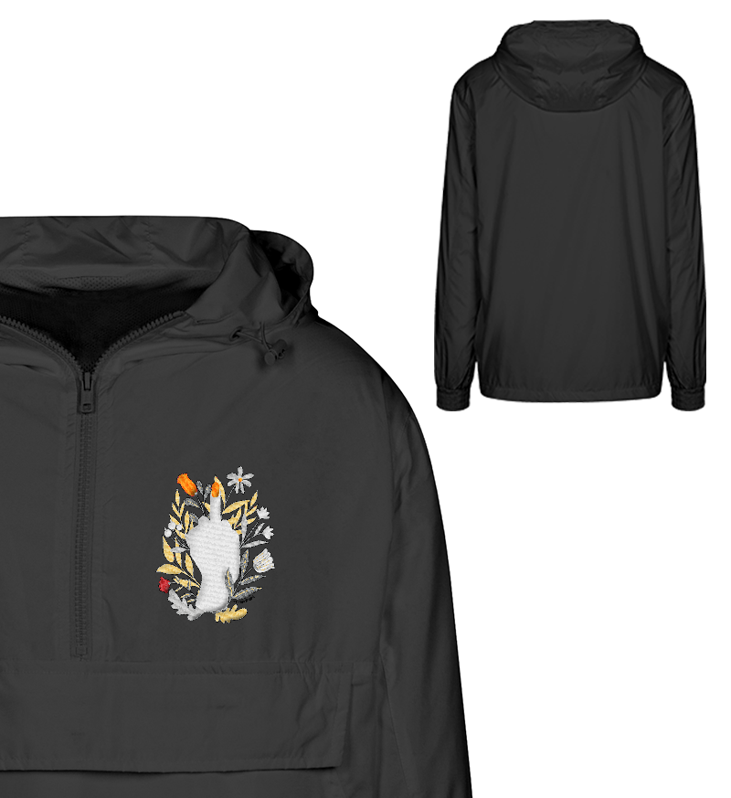 Urban Packable Jacket with Embroidery