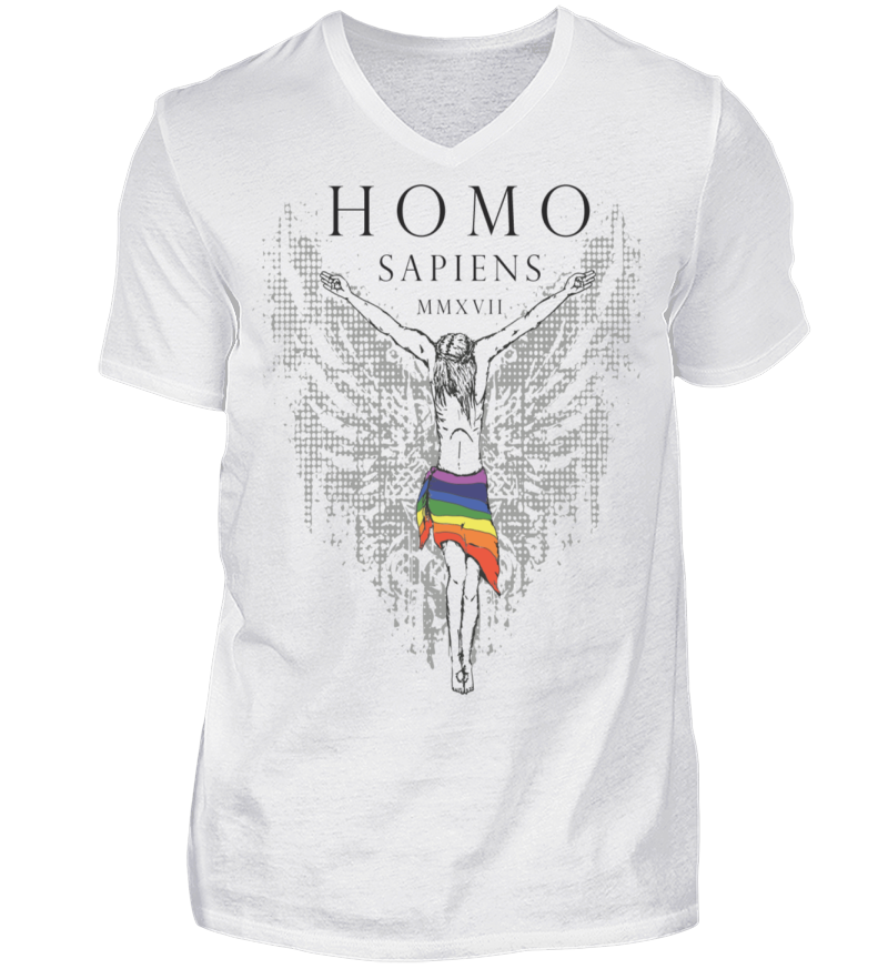 Men T-shirt with V-Neck