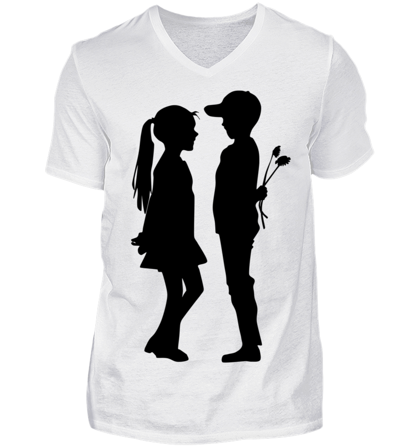 Men T-shirt with V-Neck