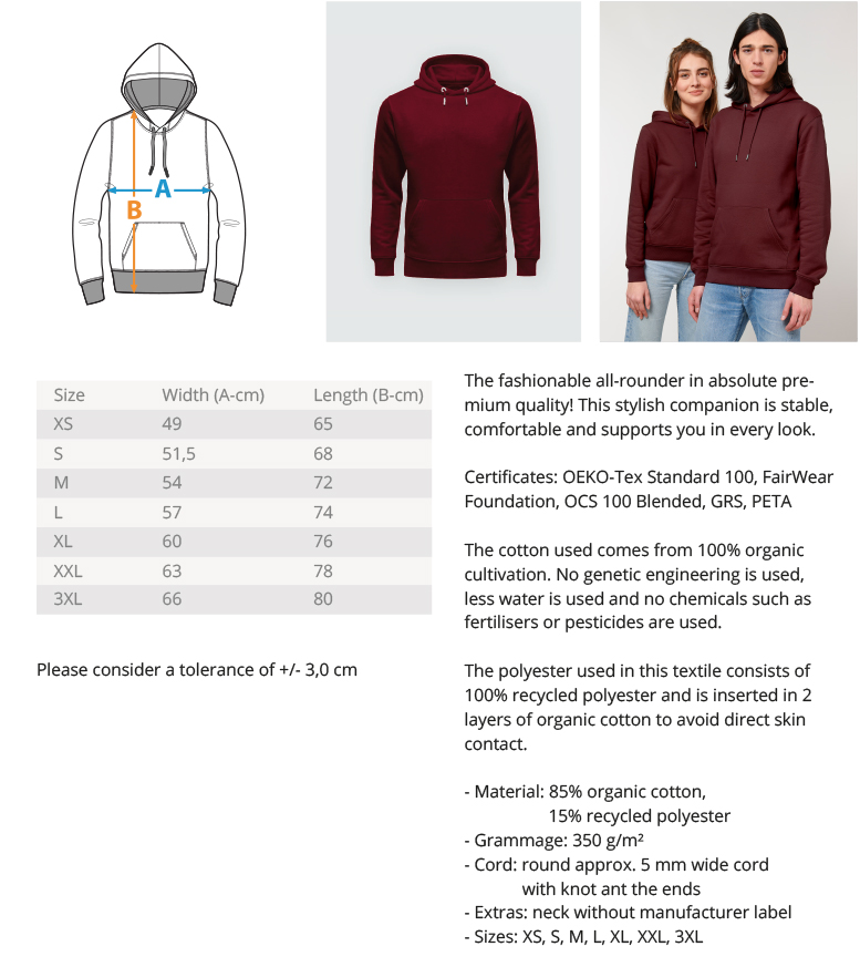 Unisex hoodie with embroidery 3