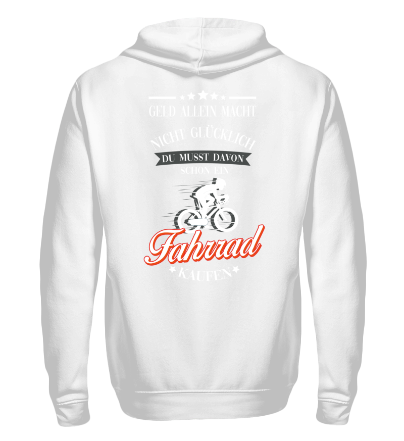 Zip up hoodie with print on the backside 