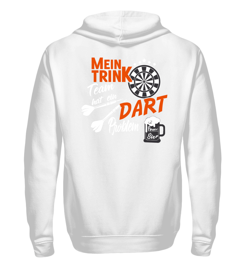 Zip up hoodie with print on the backside 
