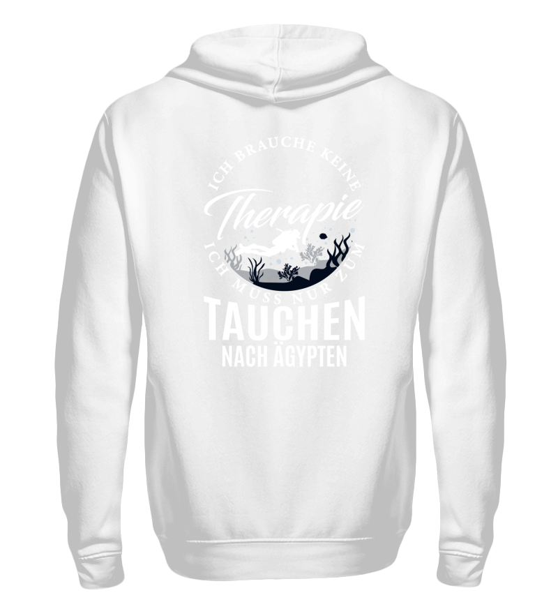 Zip up hoodie with print on the backside 