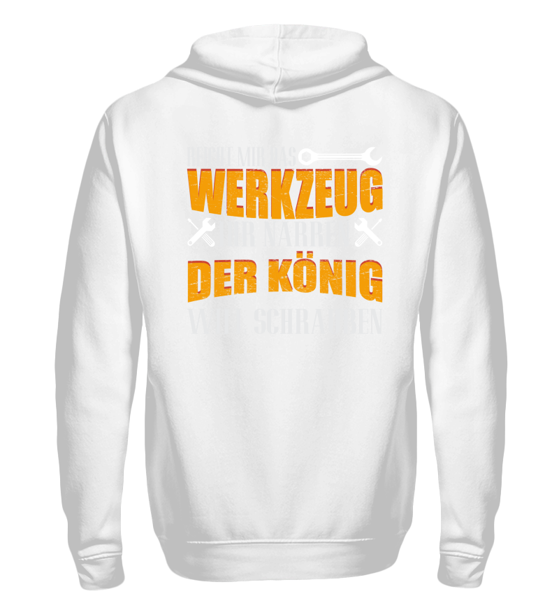 Zip up hoodie with print on the backside 