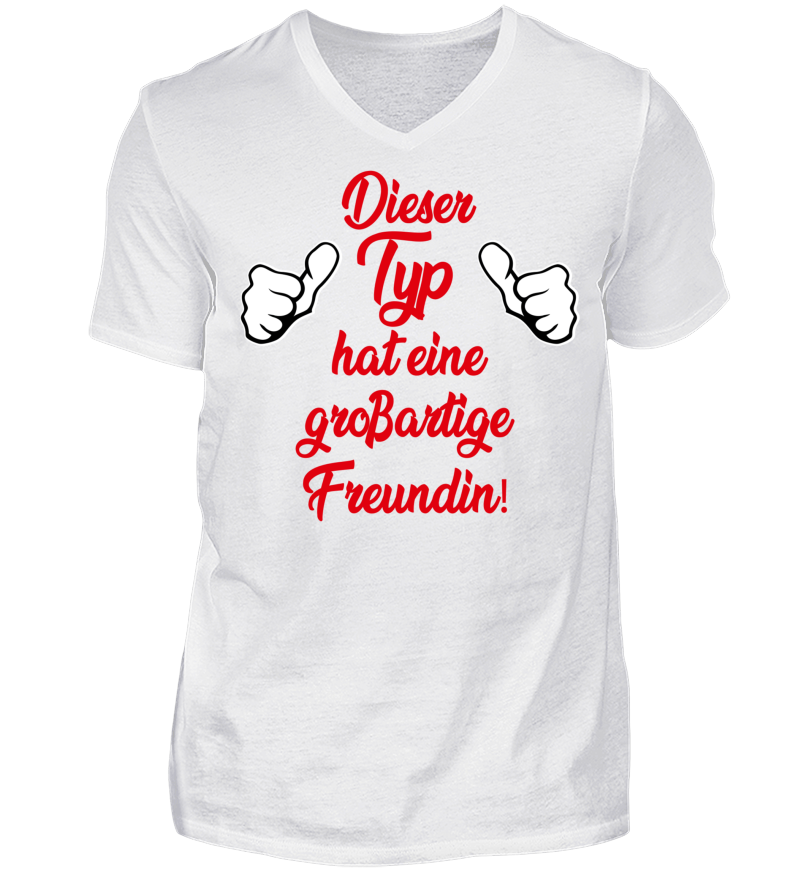Men T-shirt with V-Neck