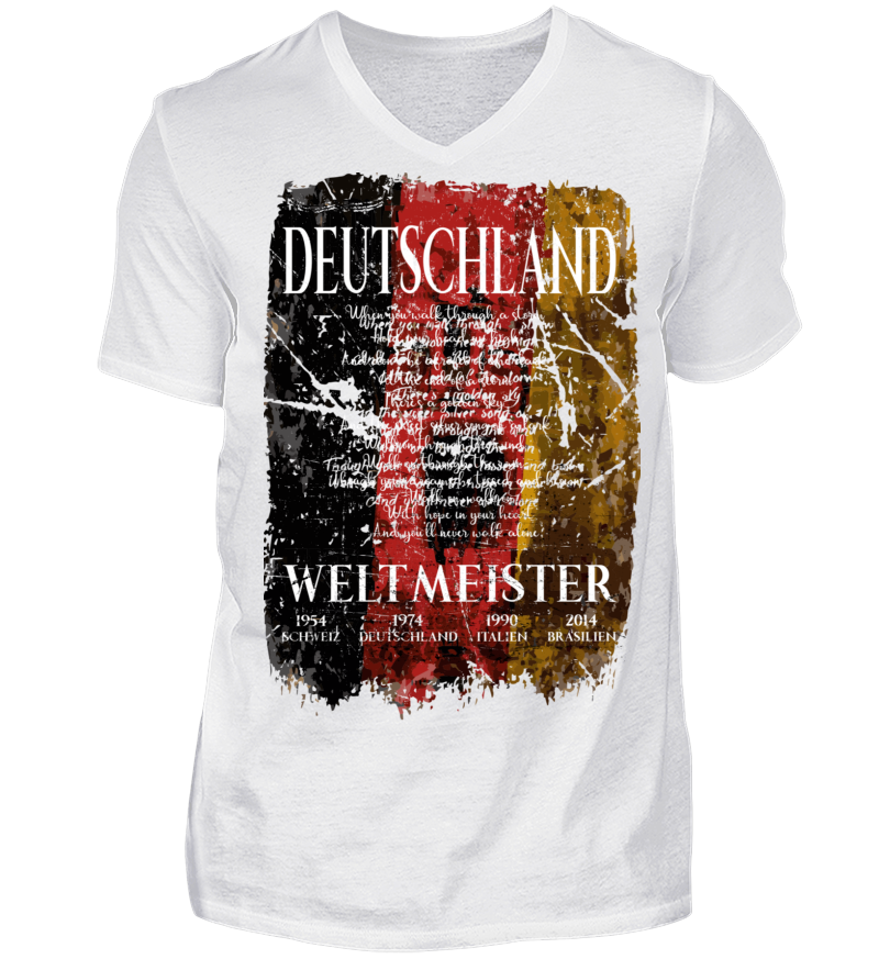 Men T-shirt with V-Neck