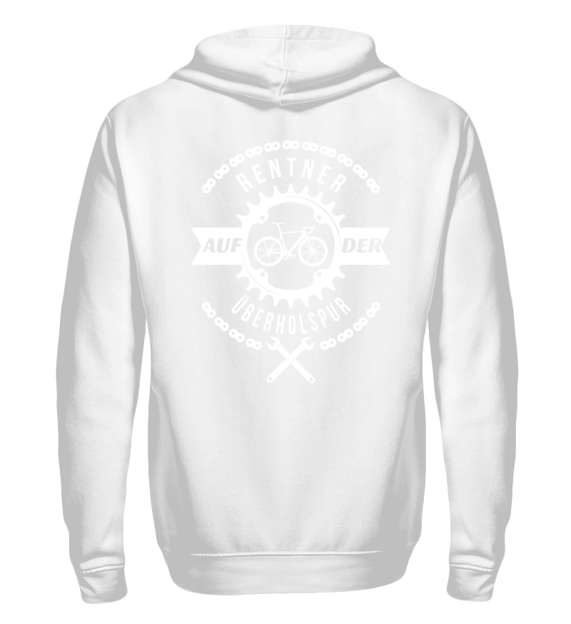Zip up hoodie with print on the backside 