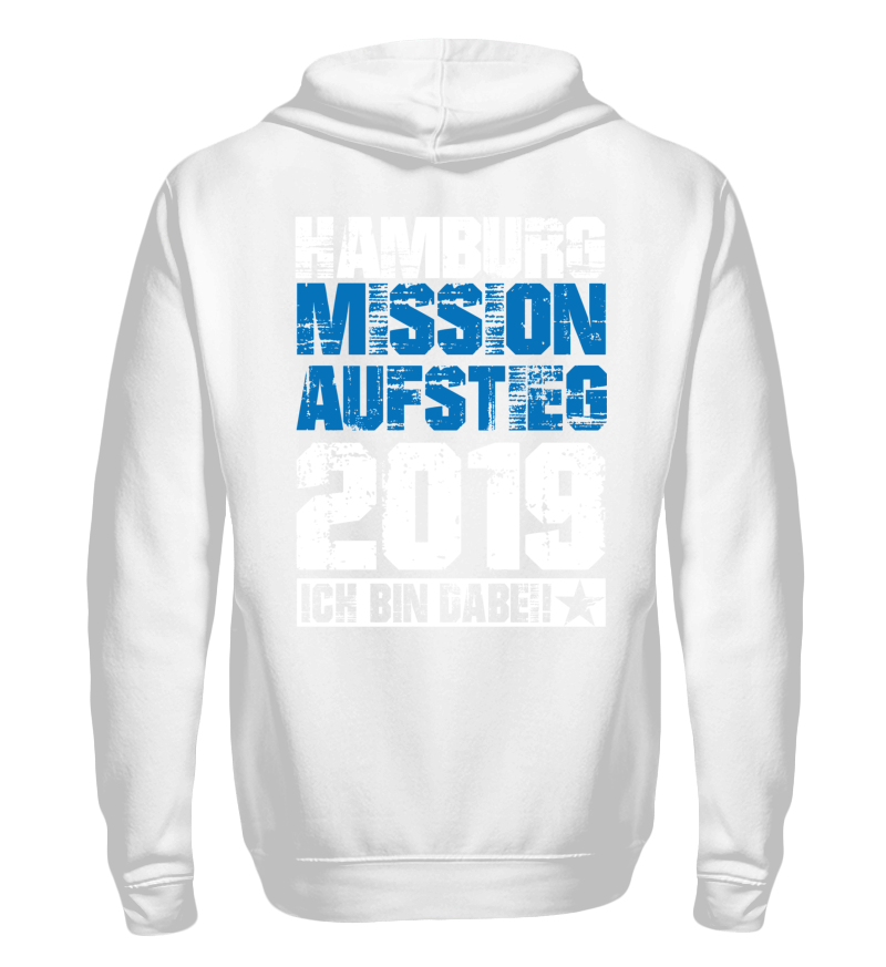 Zip up hoodie with print on the backside 